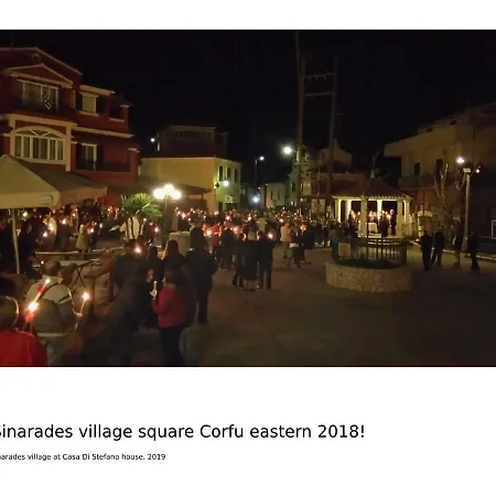 Country Traditional House In Corfu Village, Greece